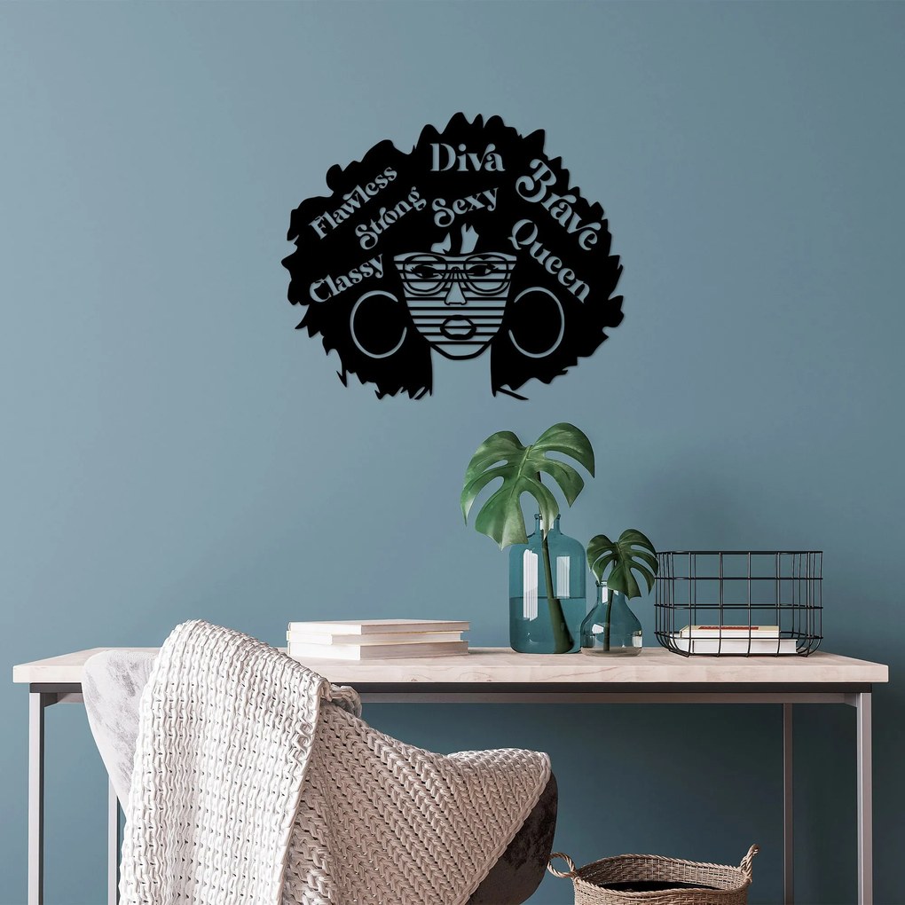 Acessório Decorativo de Parede Diva – Preto – 58 x 70 cm
