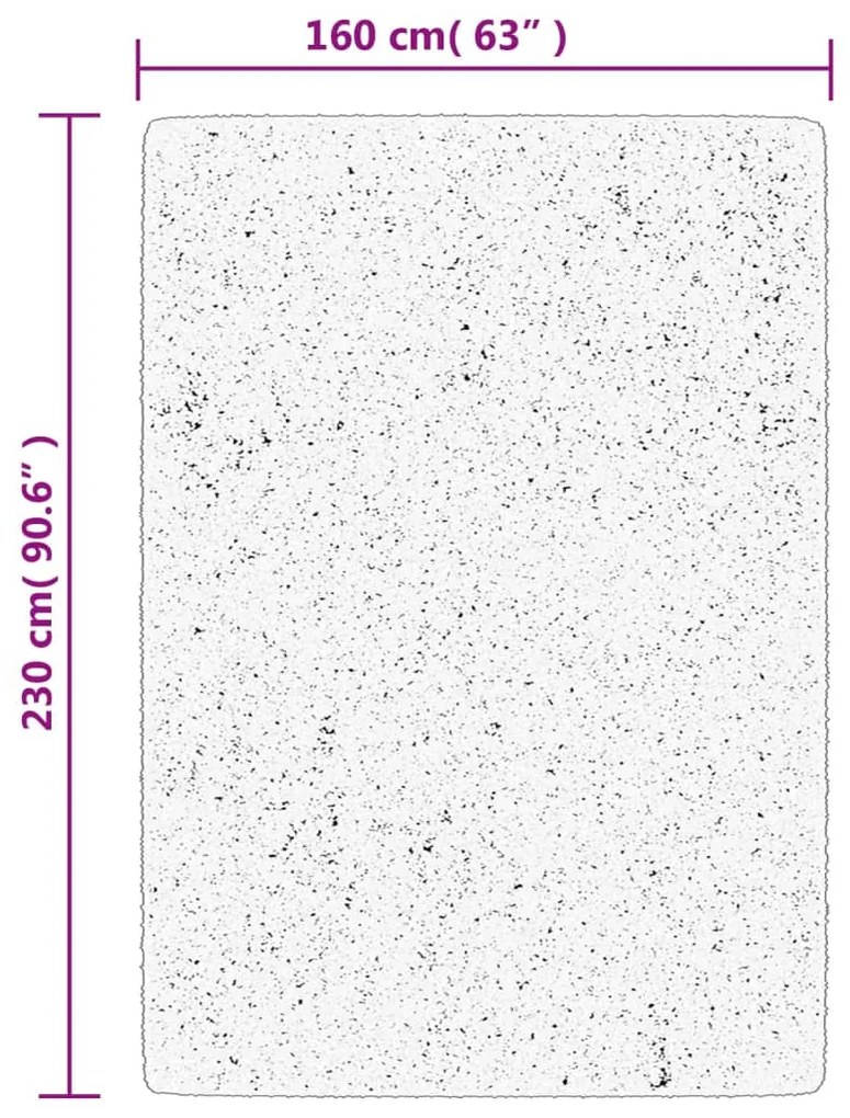 Tapete shaggy de pelo alto PAMPLONA 160x230 cm cinzento