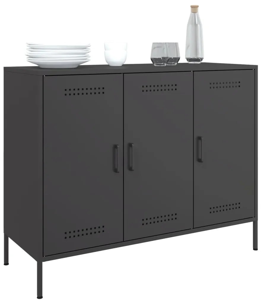 Aparador 100,5x39x79 cm aço preto