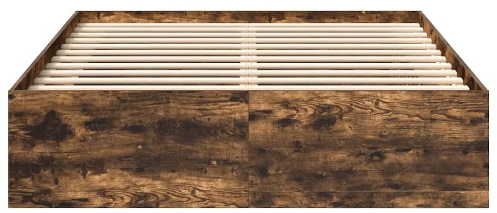 Estrutura de cama 160x200 cm carvalho fumado