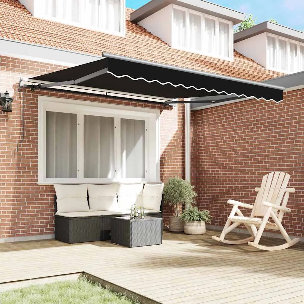Toldo Retrátil Automático Preto 300x250 cm da
