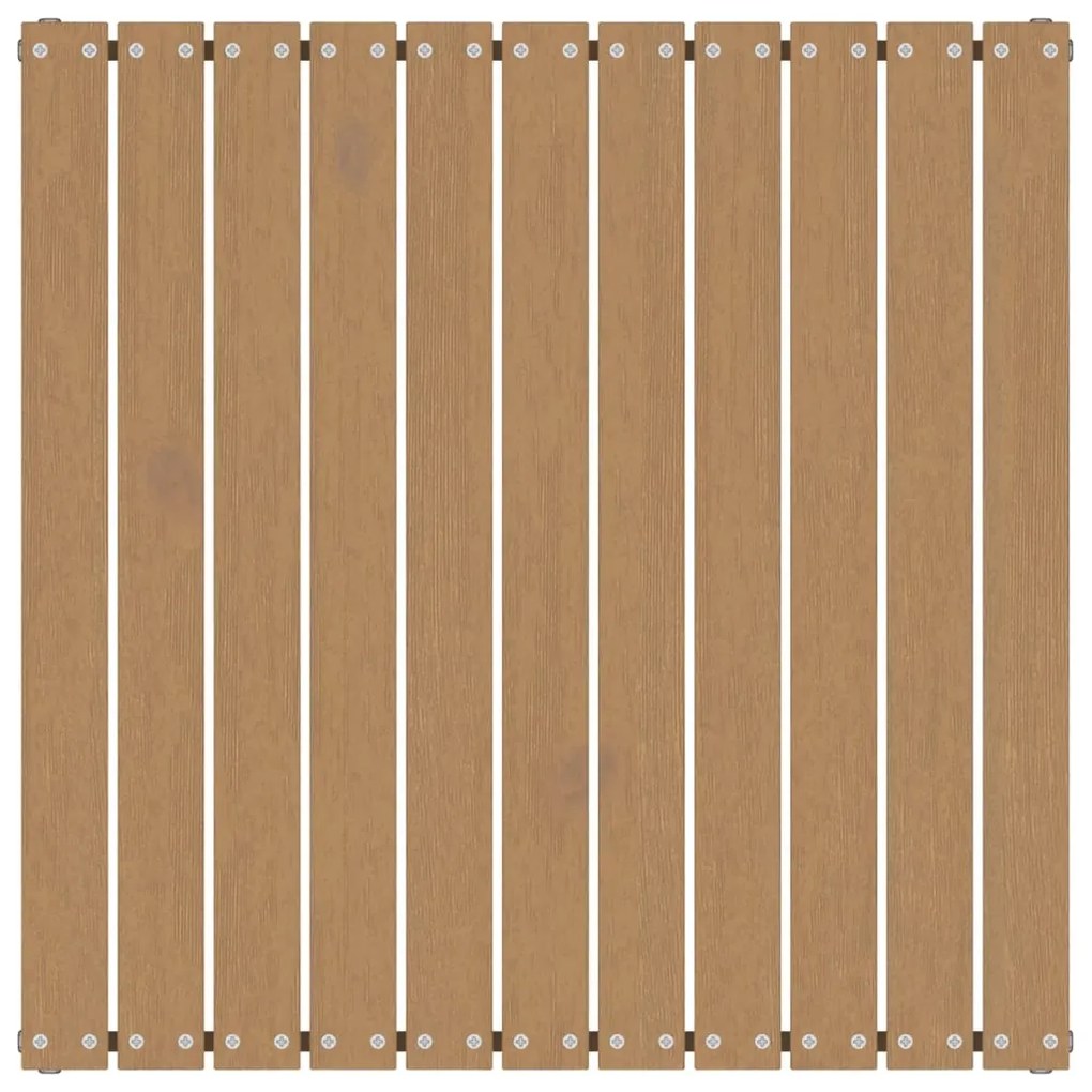 3 pcs conjunto lounge de jardim pinho maciço castanho mel
