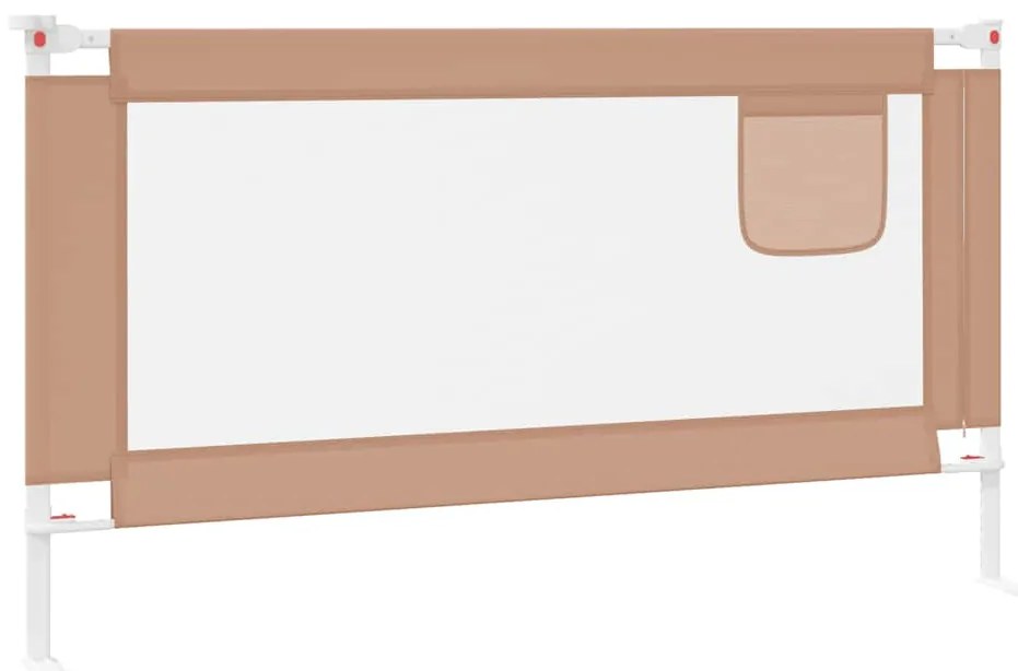 Barra segur. p/ cama infantil tecido 150x25cm cinza-acastanhado