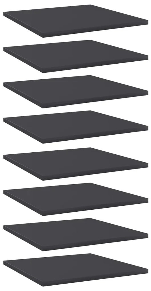Prateleiras para estante 8 pcs derivados de madeira cinza