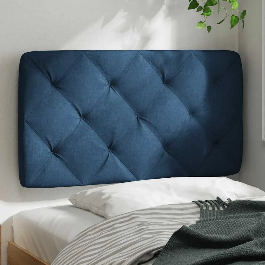 Almofadão de cabeceira 90 cm tecido azul
