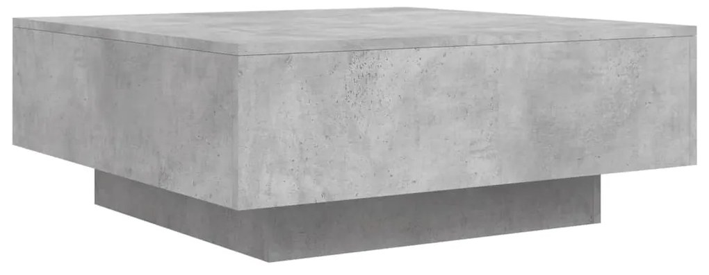 Mesa de centro 80x80x31 cm contraplacado cinzento cimento