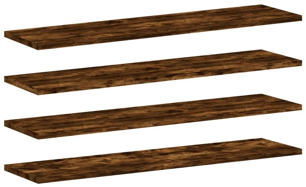 Prateleiras de parede 4pcs derivados de madeira carvalho fumado