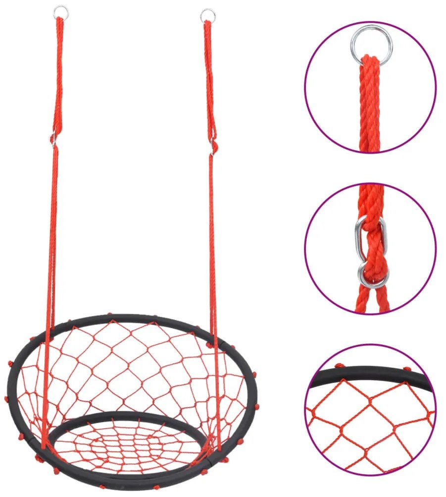 93146 vidaXL Cadeira de baloiço em rede 60 cm