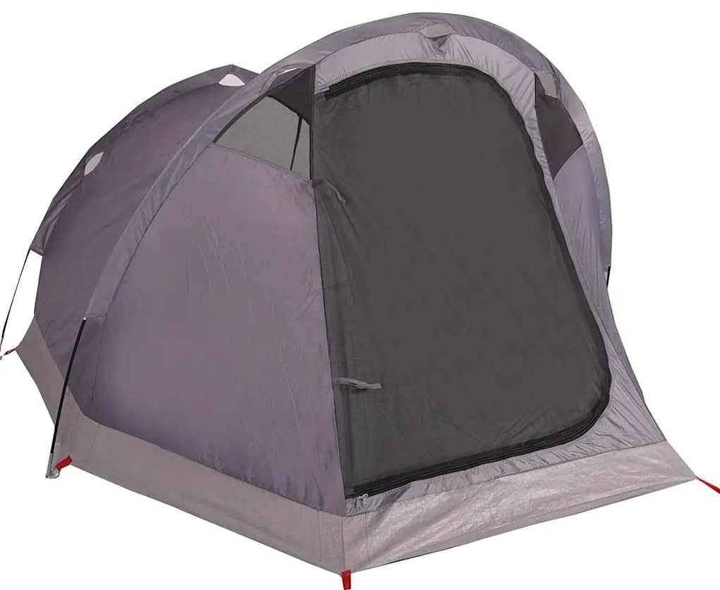 Tenda de campismo túnel p/ 2 pessoas impermeável cinza/laranja