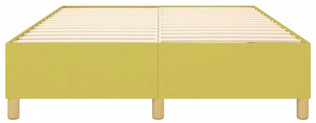 Estrutura de cama sem colchão 140x190 cm tecido verde
