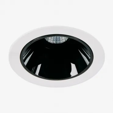 Downlight Led Embutido Com Moldura Redonda Ø7 Cm Para Exterior Em Alumínio Luisiana Branco Cálido 2700k & Branco - Preto & 6 W & 23º - Sklum
