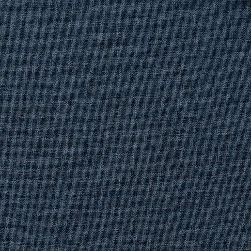 Cortinas opacas aspeto linho c/ ganchos 2 pcs 140x175 cm azul