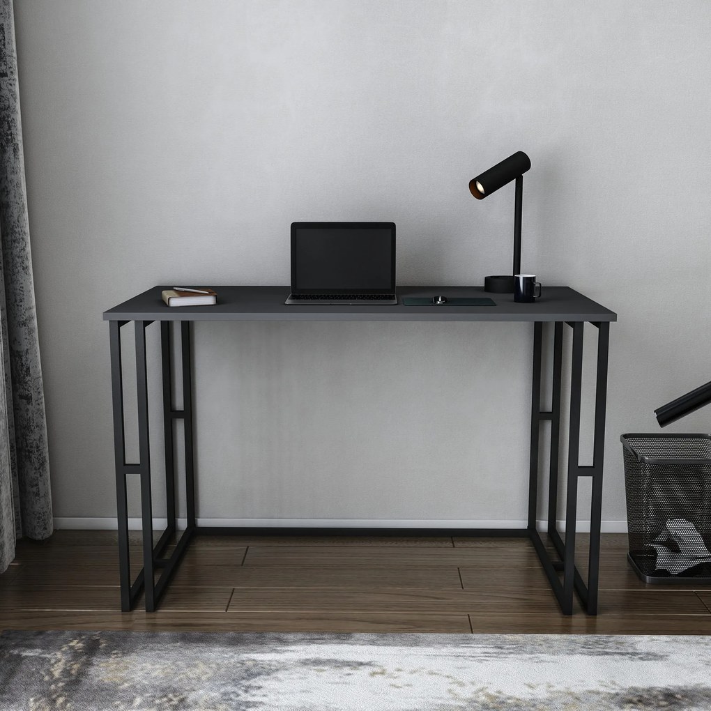 Secretária de Estudo Kane - Preto Antracite - 120x60x74,8 cm