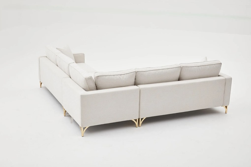 Sofá de Canto Berlin – Creme Dourado – 258 x 258 cm