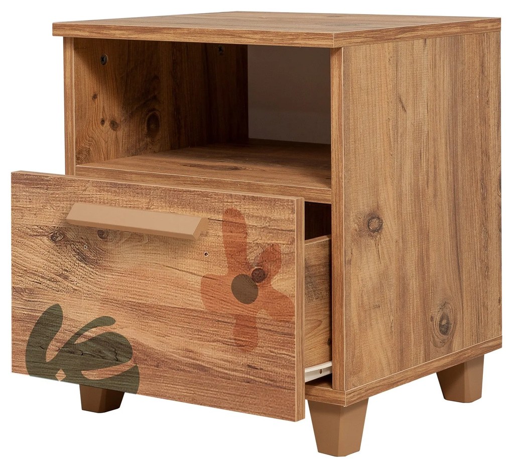 Mesa de Cabeceira Leva Alfa – Pinho Atlântico – 45x52x40 cm