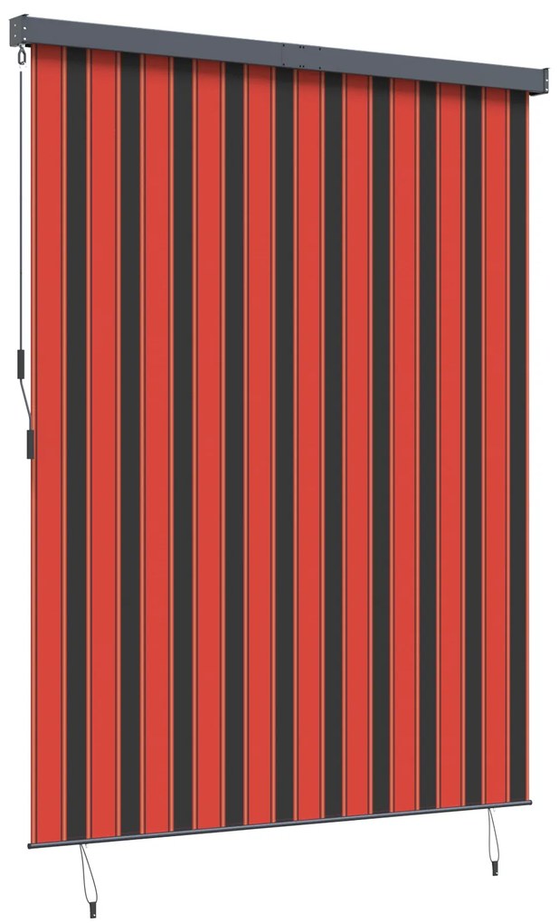 Cortina Rolô Exterior laranja e castanho 200 x 250 cm tecido