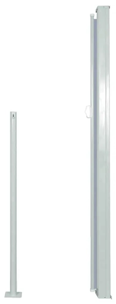 Toldo lateral retrátil 160 x 500 cm cinzento