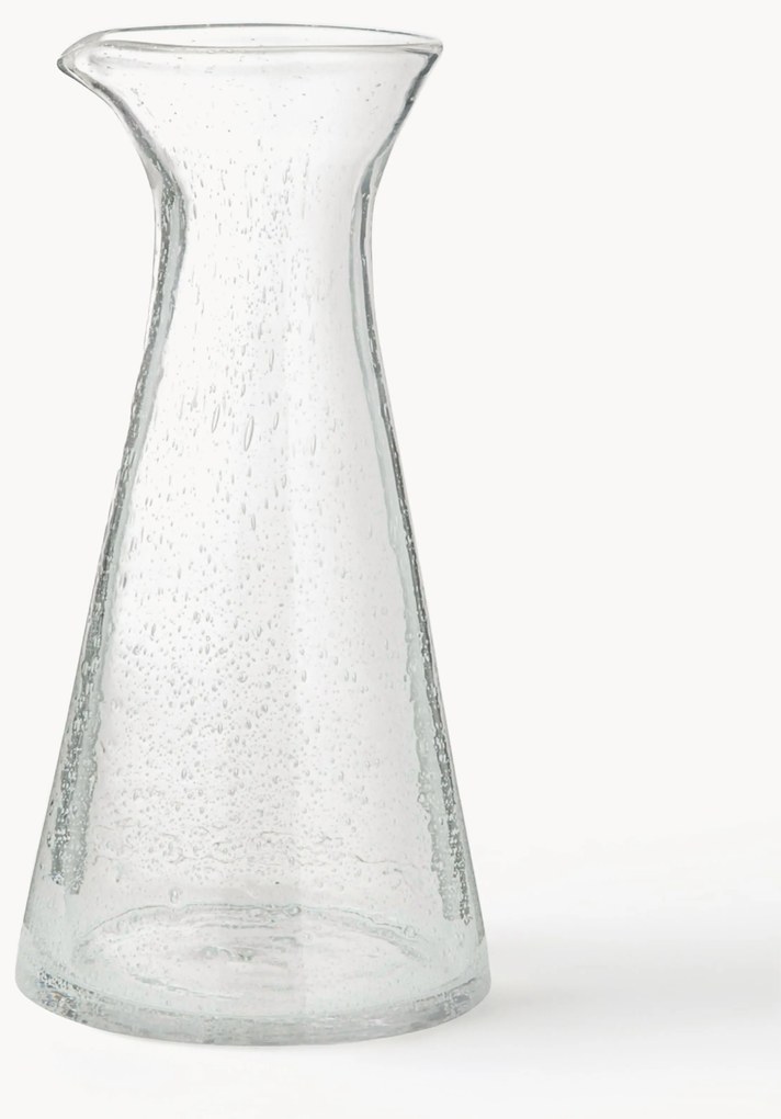 Jarro de vidro artesanal com bolhas decorativas Bubble, 800 ml