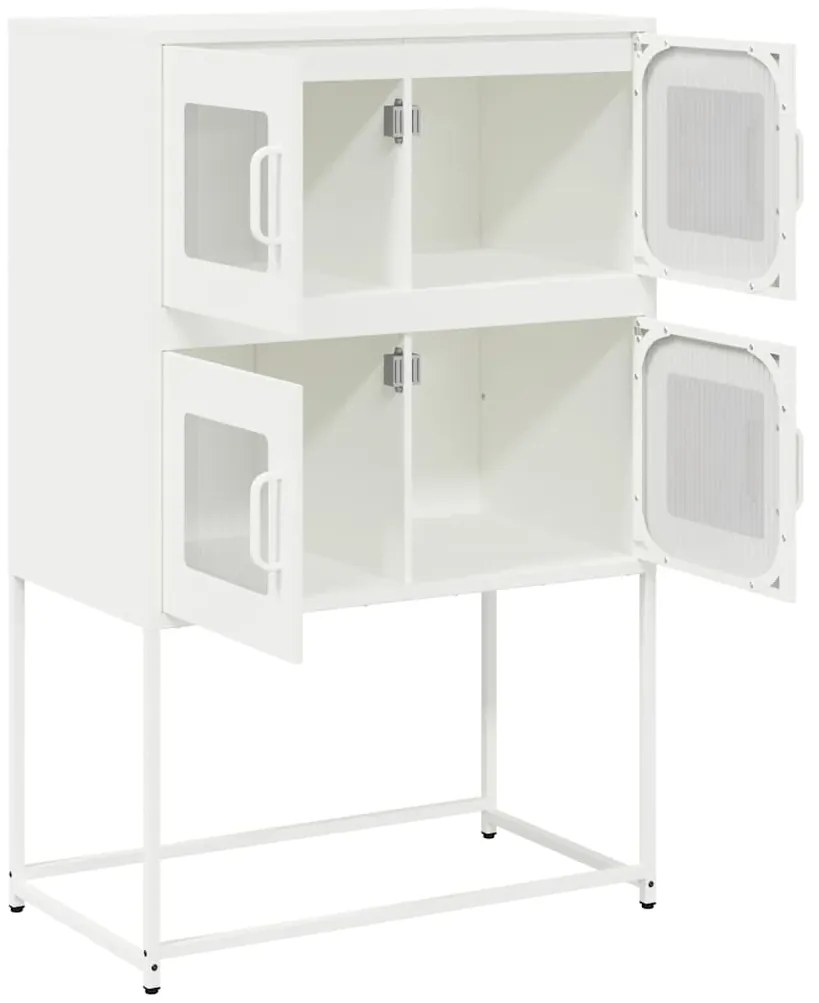 Aparador alto 68x39x107 cm aço branco