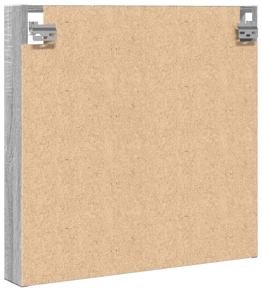 Armário vitrine 60x8,5x58 cm derivados de madeira cinza sonoma