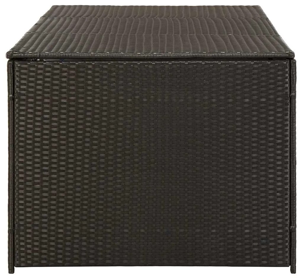 Caixa de arrumação para jardim 180x90x70 cm vime PE castanho