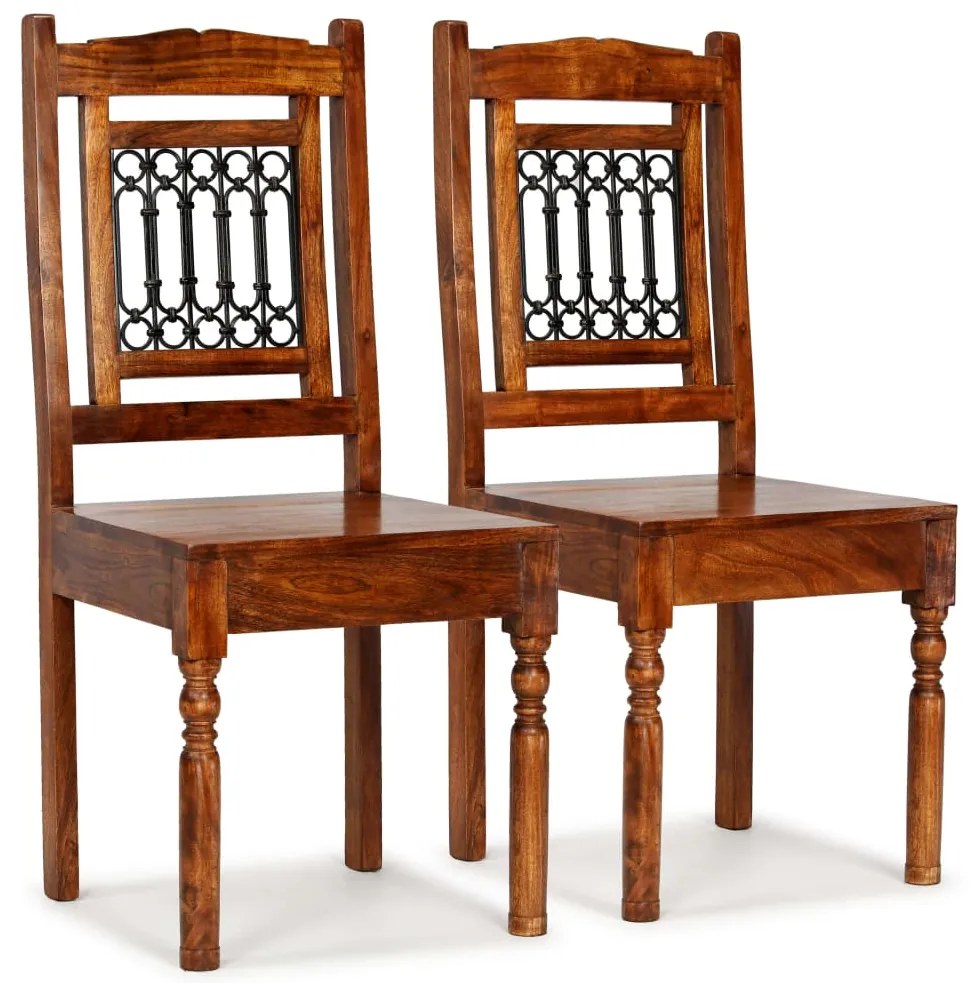 Cadeiras jantar clássicas 2 pcs madeira maciça + acabamento mel