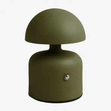 Nantali Wireless Iron Led Lâmpada De Mesa Para Exterior Verde Azeitona Intenso - Sklum