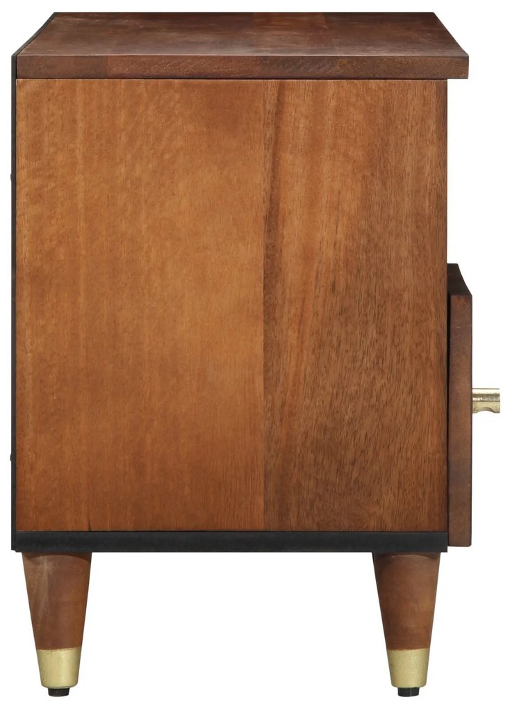 Armário de TV 100x33x46 cm Madeira Sólida de Mangueira