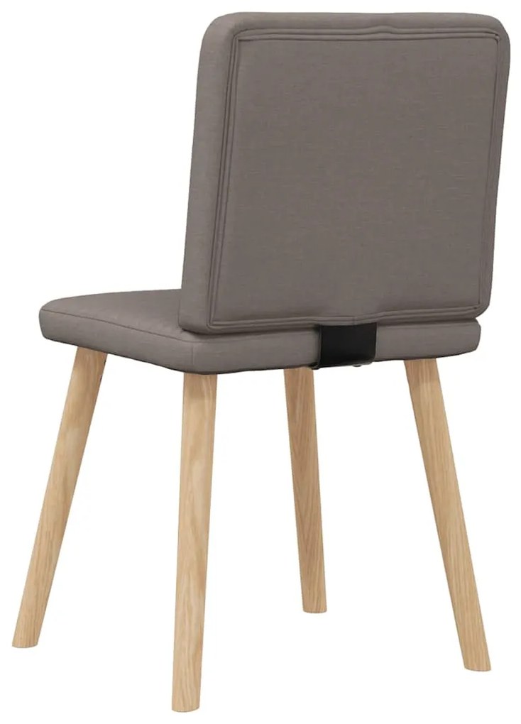 Cadeiras de jantar 6 pcs tecido cinzento-acastanhado