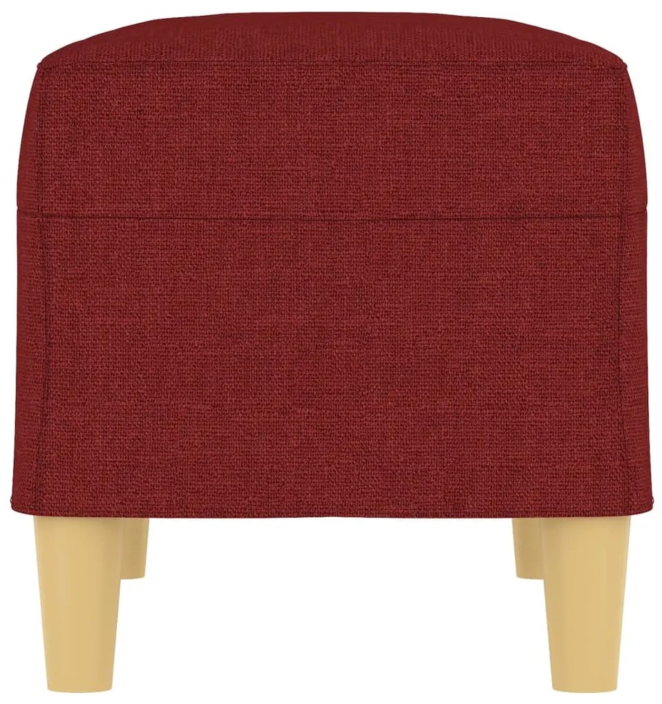 Banco 70x35x41 cm tecido vermelho tinto
