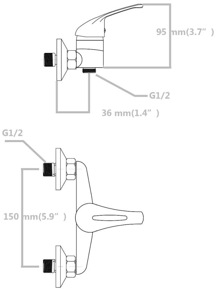 Chuveiros misturadores 2 pcs