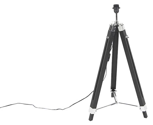 Candeeiro de pé preto sem abajur- TRIPOD Design,Industrial,Retro