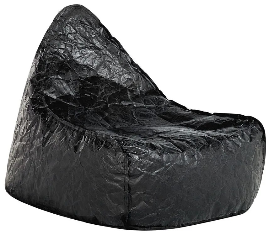 Pufe poltrona preto DROP Beliani