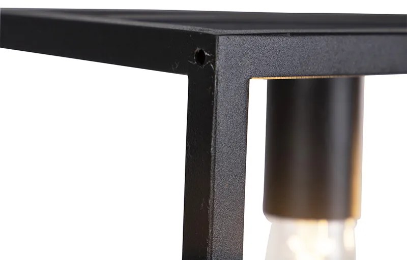 Candeeiro de suspensão industrial preto - Cage 4 Industrial