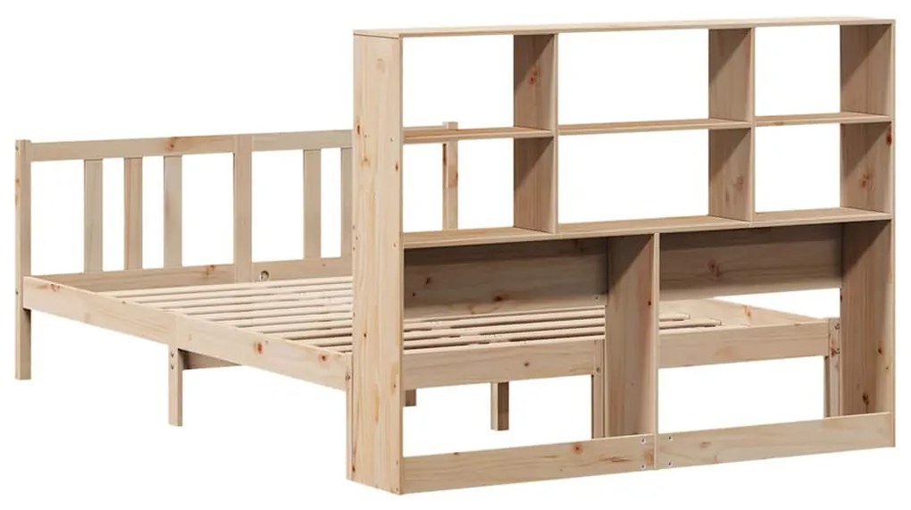 Cama com estante sem colchão 120x200 cm pinho maciço