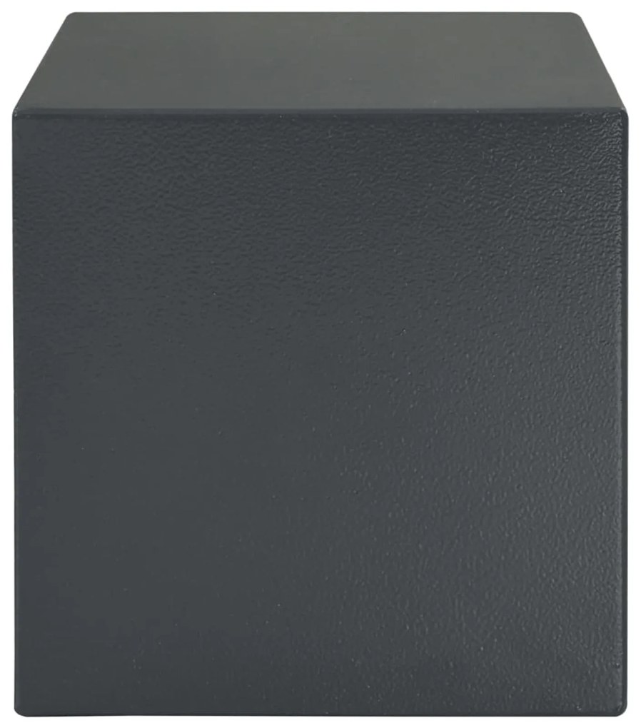 Caixa Segura com Fechadura de Chave Cinza Escuro 25x35x25 cm Aço