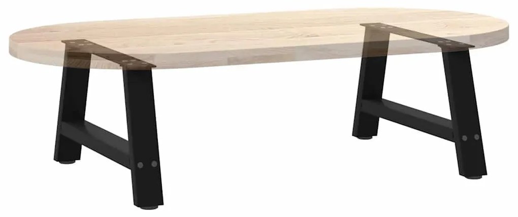 Pés para mesa de centro em formato A, 2 peças, preto, 70x(30-31) cm, a