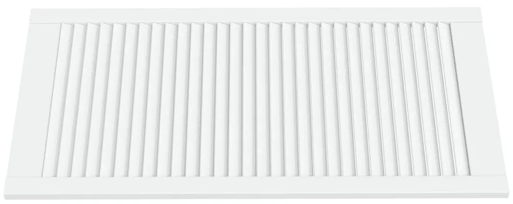 Portas de armário 4 pcs design de persiana pinho maciço branco