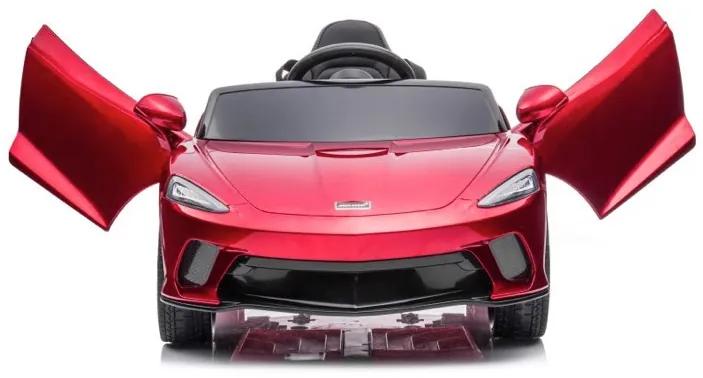 McLaren GT 12v, Carro elétrico infantil módulo de música, assento de couro, pneus de borracha EVA Vermelho