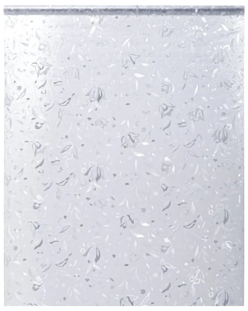 Películas para janela 4 pcs PVC fosco padrão flores