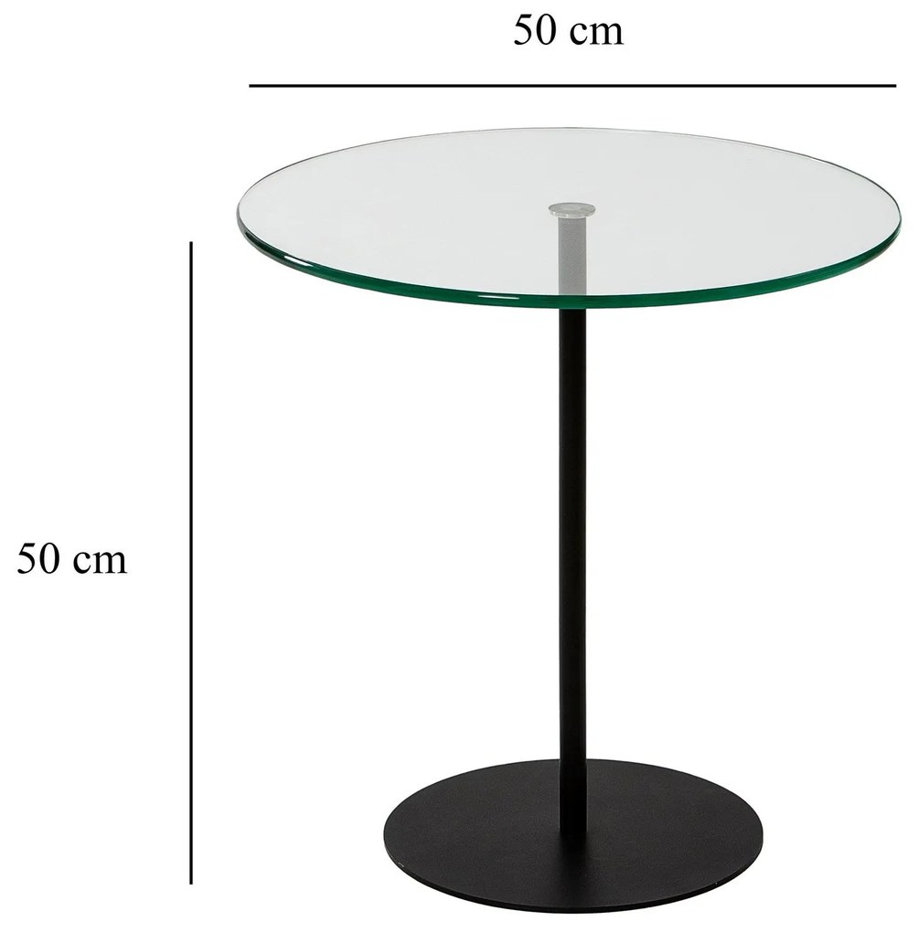 Mesa Lateral Chill-Out - Preto - 50x50x50 cm