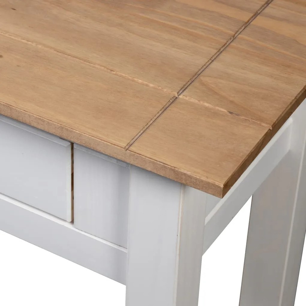 Mesa consola 110x40x72 cm pinho maciço Panama branco