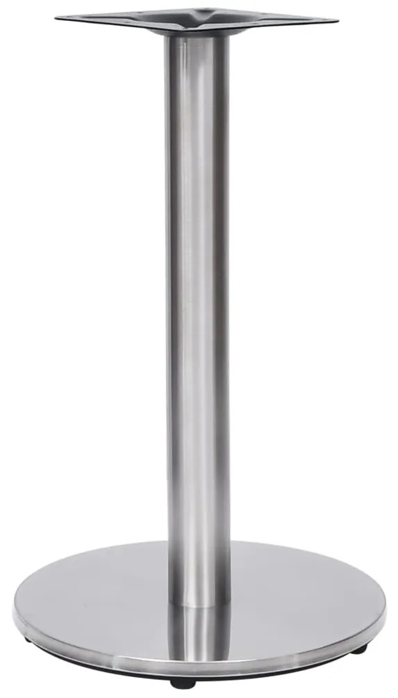 vidaXL Perna para mesa de bistrô Ø45x72 cm aço inoxidável prateado