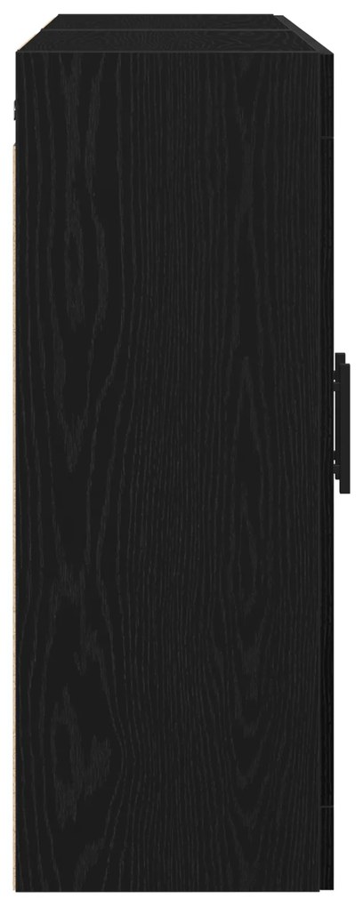 Gabinetes Suspensos 2 pcs Carvalho Preto Madeira Engenheirada