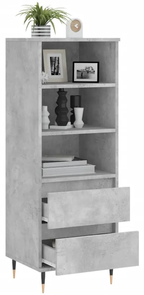 Aparador alto 40x36x110cm derivados de madeira cinzento cimento