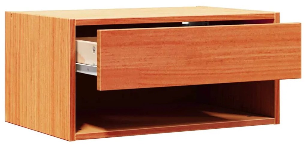 Mesa de Cabeceira Montada na Parede 2 pcs Castanho-mel