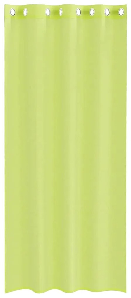 Cortinas de voile com ilhós 2 pcs verde-maçã 140x245 cm