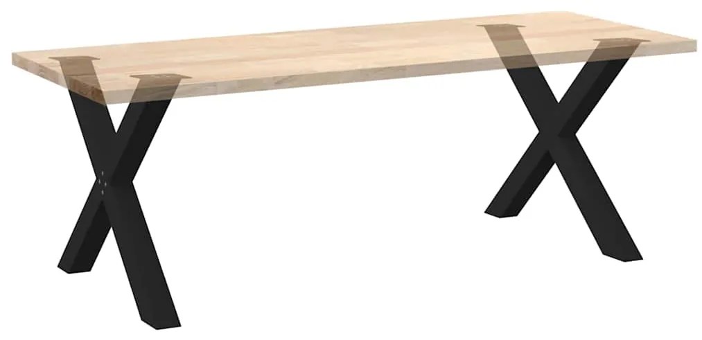 Pés para mesa de jantar em formato de X, 2 peças, preto, 90x (72-73) c