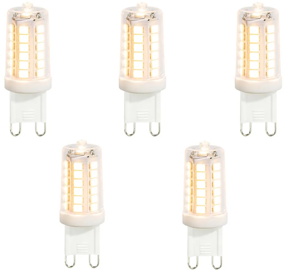 Conjunto de 5 Lâmpadas LED G9 Transparentes 3.5W 480 lm 2700K