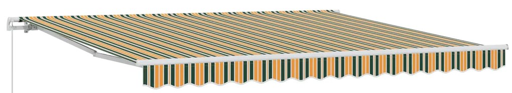 vidaXL Toldo Retrátil Multicolor 400 × 300 cm Poliéster e Alumínio